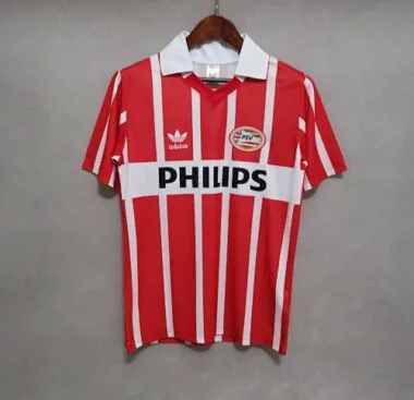 1990 PSV - equipamento de casa vermelho/branco