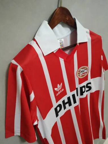 1990 PSV - equipamento de casa vermelho/branco