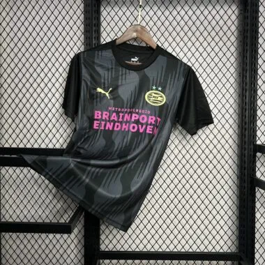 Camiseta negra de entrenamiento previa al partido del PSV Eindhoven, 24-25