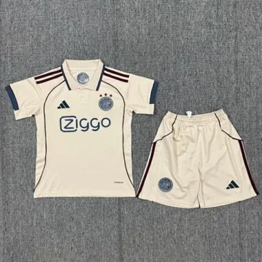 Equipamento infantil do Ajax para jogos fora de casa, 2.ª versão, 25-26