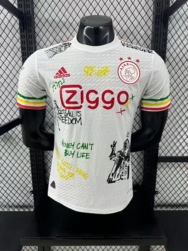 25-26 Camisola de futebol do Ajax, versão especial branca, tamanhos S-2XL