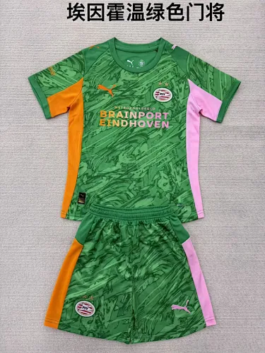 Equipamento infantil de guarda-redes verde do PSV Eindhoven 25-26