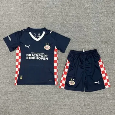 Camisa de futebol do PSV Eindhoven para jogos fora de casa, tamanhos 16-28
