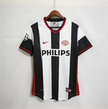 98-99 PSV, camisola de deslocado preta/branca
