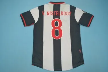 98-99 PSV, equipación de visitante, negra y blanca