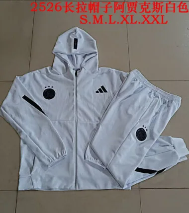 Conjunto de camisola com capuz Ajax 2025/26 Branco, tamanhos S-2XL