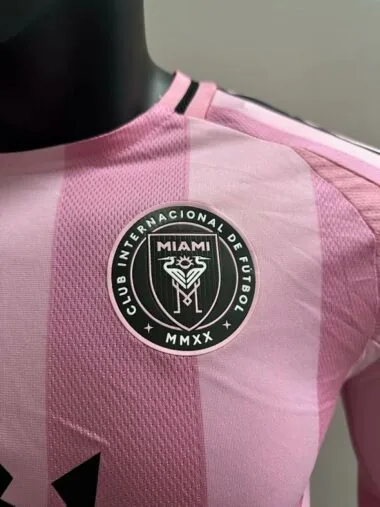 Camisa de jogo em casa do Miami, de manga comprida, versão jogador, n.º 25-26