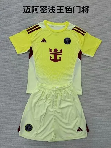25-26 Miami yellow goalkeeper kid kit