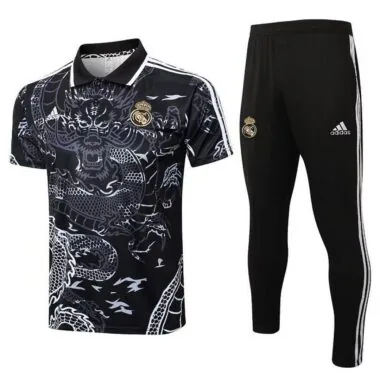 24-25 Real Madrid black dragon polo suit