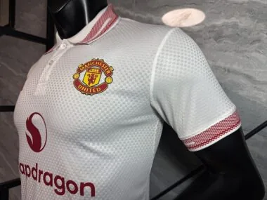 Manchester United 2025/26 White Polo Player Version
