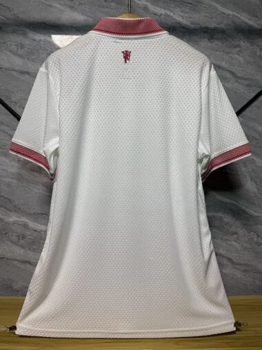 Manchester United 2025/26 White Polo Player Version