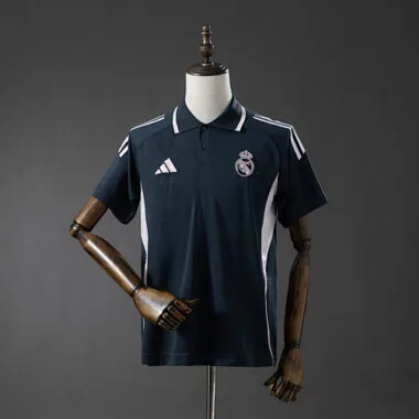 Real Madrid 2025/26 POLO - Nero e rosa, taglie S-XXL