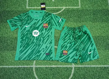 24-25 Barcelona green goalkeeper kid kit