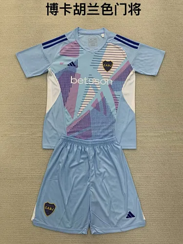 24-25 Boca blue goalkeeper kid kit
