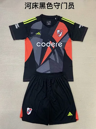 24-25 River Plate black goalkeeper kid kit