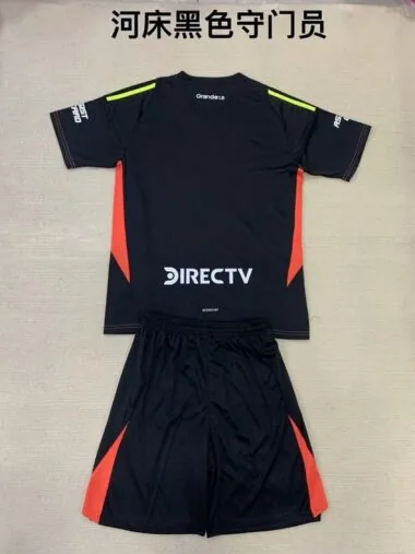 24-25 River Plate black goalkeeper kid kit
