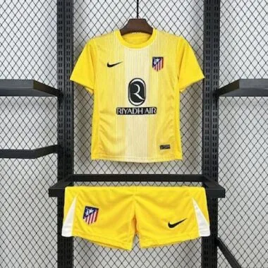 25-26 Atletico Madrid yellow goalkeeper kid kit