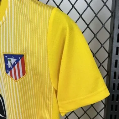 25-26 Atletico Madrid yellow goalkeeper kid kit