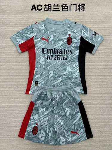 25-26 AC Milan Gray goalkeeper kid kit