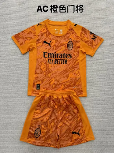 25-26 AC Milan Orange goalkeeper kid kit