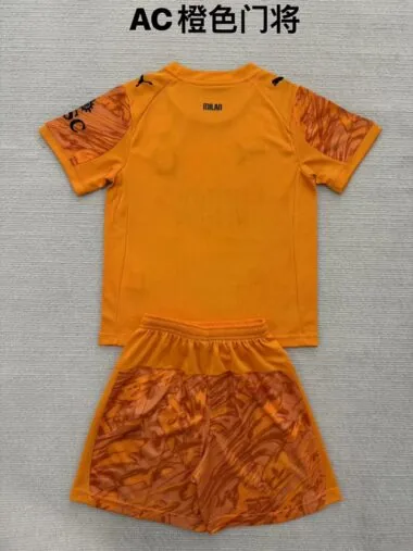 25-26 AC Milan Orange goalkeeper kid kit
