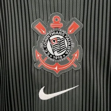 Camisa de guarda-redes preta dos Corinthians 25-26