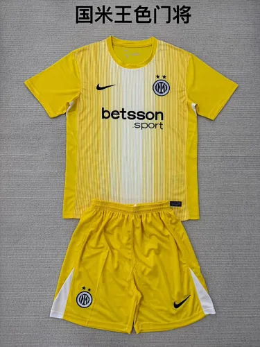 25-26 Inter Milan yellow goalkeeper kid kit