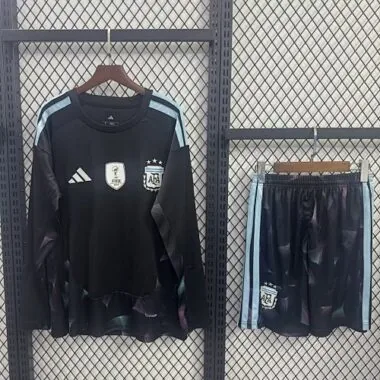 Equipamento de futebol de manga comprida para guarda-redes da Argentina 2026, tamanhos S-2XL