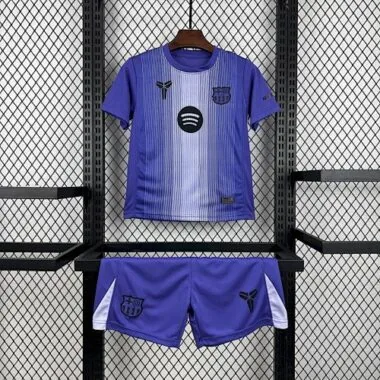 Barcelona 2025/26 Purple Goalkeeper Kids Kit