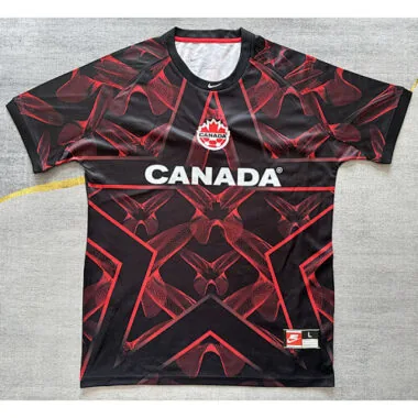 Camisa de guarda-redes preta e vermelha do Canadá 2026