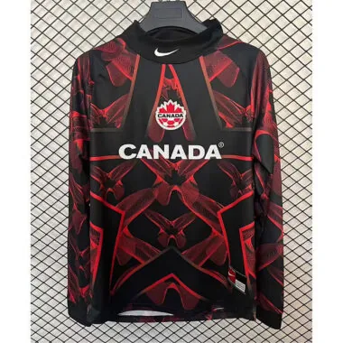 Canada 2026 Black and red goalkeeper long sleeves Jersey
