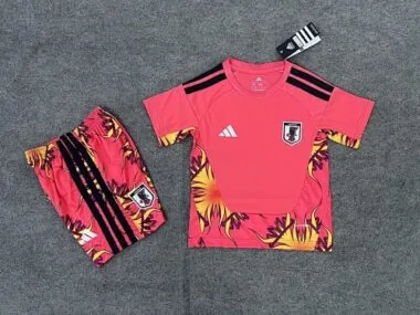 Japão 2026 Guarda-redes Vermelho, tamanho infantil 16-28
