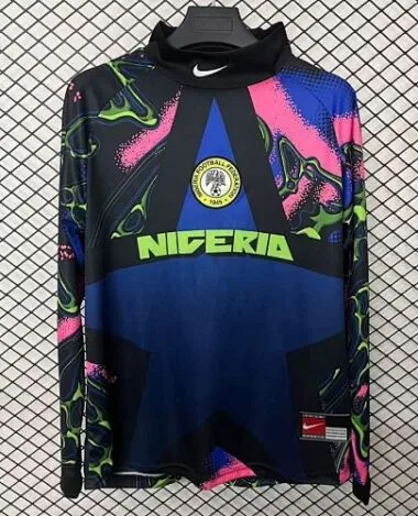 Camisa de guarda-redes da Nigéria 2026, de manga comprida, preta, tamanhos S-2XL