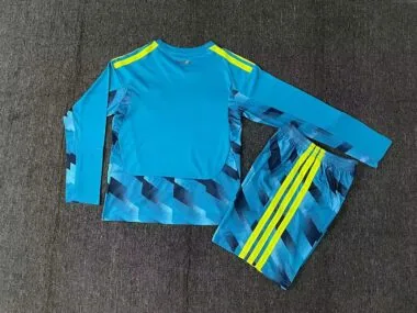 Spain 2026 World Cup Blue Goalkeeper Long Sleeve kids Jersey