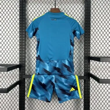 Spain 2026 World Cup Blue Goalkeeper kids Jersey (Size 16-28)
