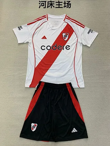 24-25 River Plate home kid kit and adult uniform