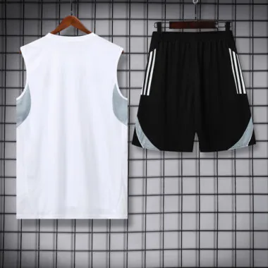 25-26 Real Madrid White and Gray Vest Suit
