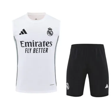 25-26 Real Madrid White and Gray Vest Suit