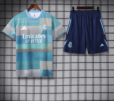 25-26 Real Madrid blue and gray training suit