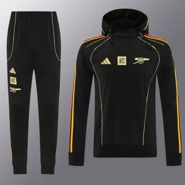 Arsenal 2025/26 Black Hoodie Suit (S-2XL)