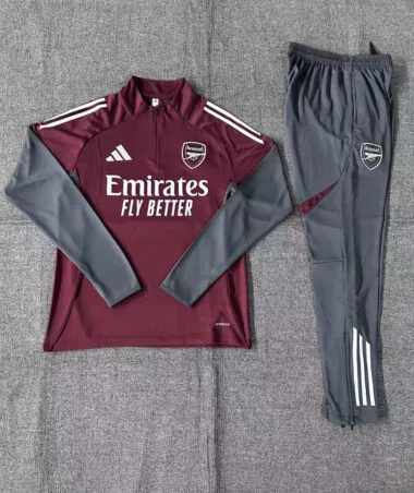 Arsenal 2025/26 Red Half zipper training clothes Kid Size
