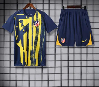 Atletico Madrid 2025/26 Yellow And Blue Training Soccer Suit