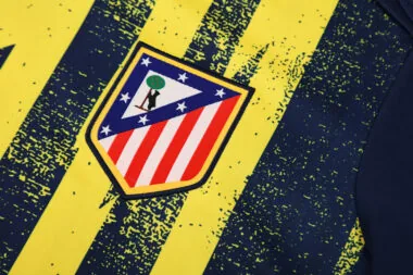 Atletico Madrid 2025/26 Yellow And Blue Training Soccer Suit