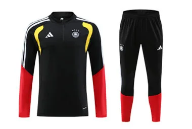 Germany 2025/26 Black Half zipper training clothes Kid Size