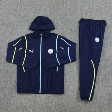 Manchester City 2025/26 Dark Blue Windbreaker suit S-2XL