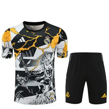 Real Madrid 2025/26 Avengers Black White and Yellow Training suit