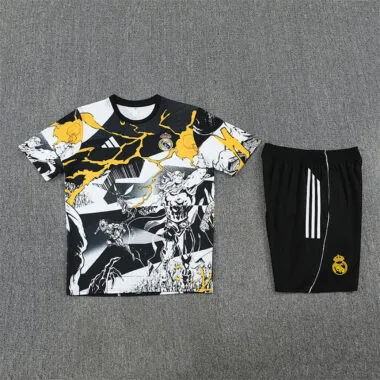 Real Madrid 2025/26 Avengers Black White and Yellow Training suit