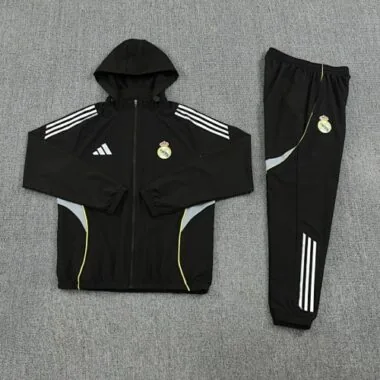 Real Madrid 2025/26 Black Windbreaker suit S-2XL