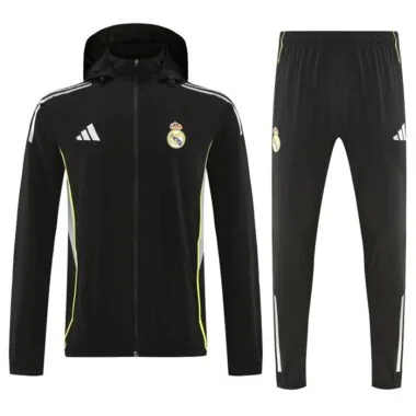 Real Madrid 2025/26 Black Windbreaker suit (S-2XL)
