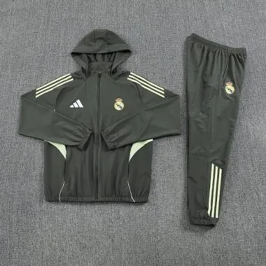 Real Madrid 2025/26 Dark Green Windbreaker suit S-2XL